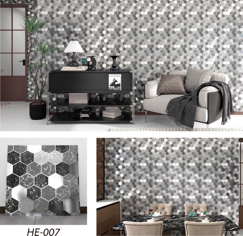 PVC mirror-finished wall decoration, self-adhesive waterproof and moisture-proof wallpaper for shops, storefronts, and shops to cover up and renovate detail image 10