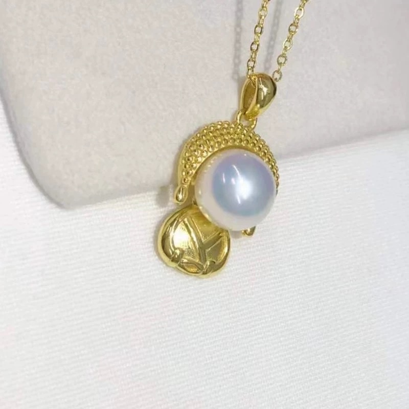 Weishiliya Buddha Statue Natural Pearl Necklace Pendant for children 67845 sweater chain detail image 3