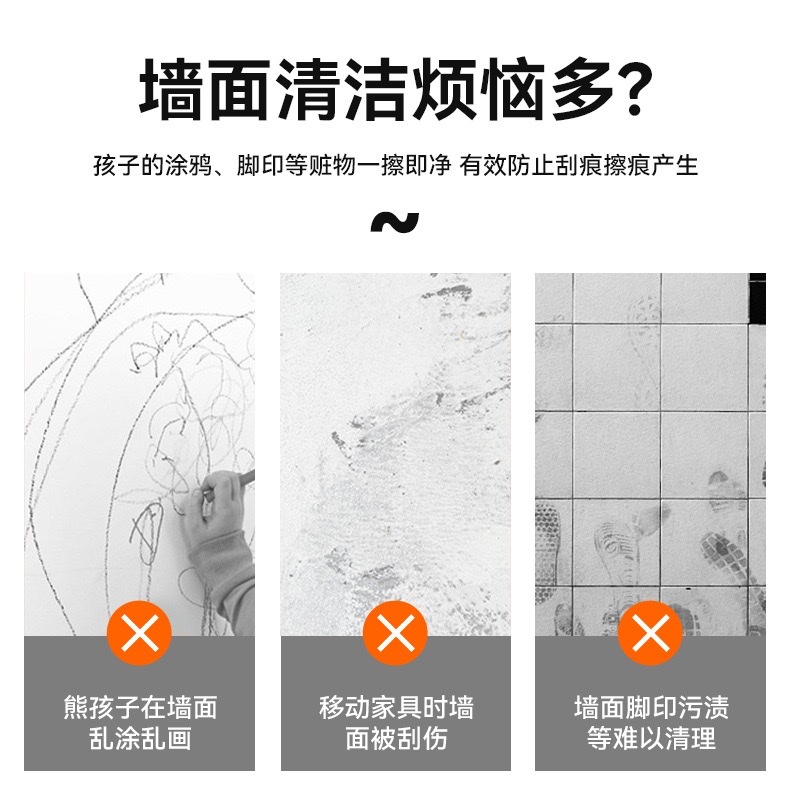 乳胶漆墙面装饰贴静电贴纸儿童房家用墙贴透明静电墙面保护膜详情图3