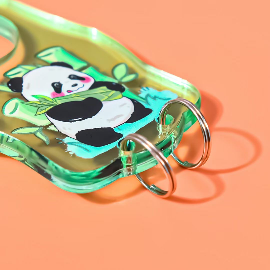 Acrylic mountaineering buckle pendants, cute cartoon and anime-related keychain pendants, custom-made based on provided pictures, gifts, wholesale souvenirs, multi-functional products Item Picture