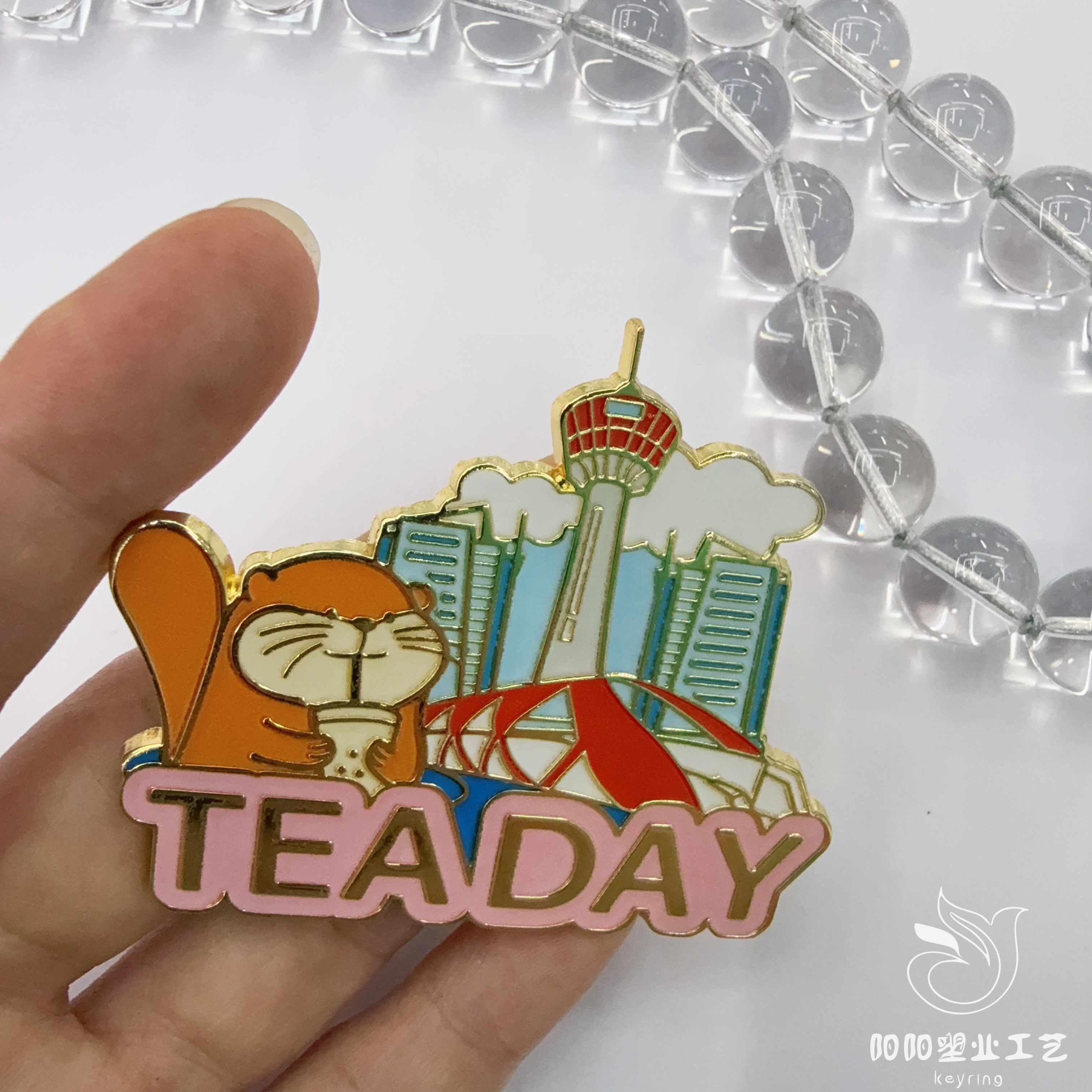Customized logo metal fridge magnets, city scenic spots, landmark cultural and creative magnetic stickers, school and enterprise anniversary commemorative blind boxes Specification drawing