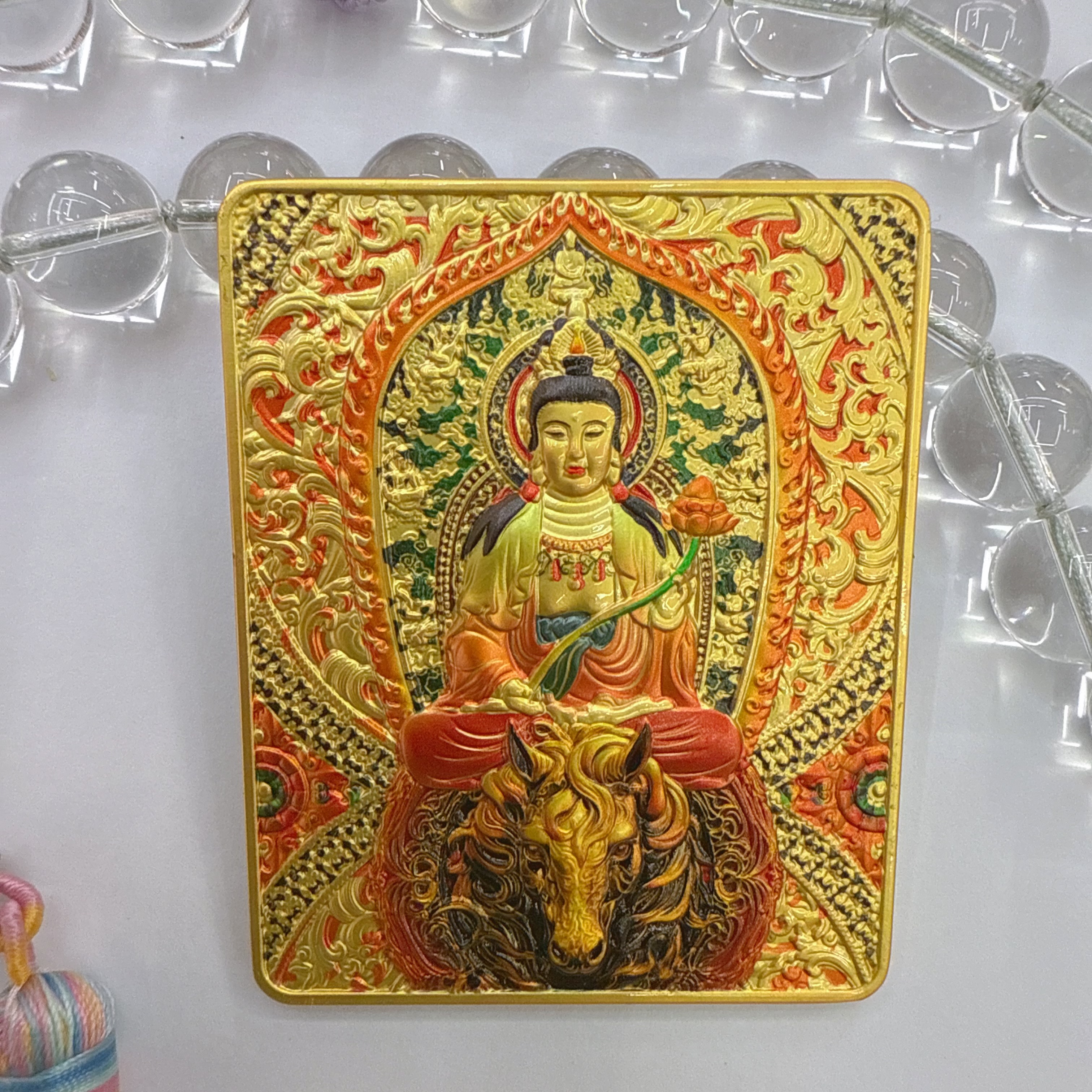 唐卡冰箱贴立体浮雕十二生肖凹凸唐卡守护文殊虚空藏牛虎龙马唐卡唐卡图唐卡黄财神民族风十二生肖细节图