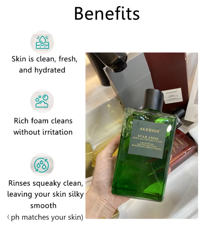 Customized high-end scented body wash, multi-scented shower gel customized wholesale details Picture