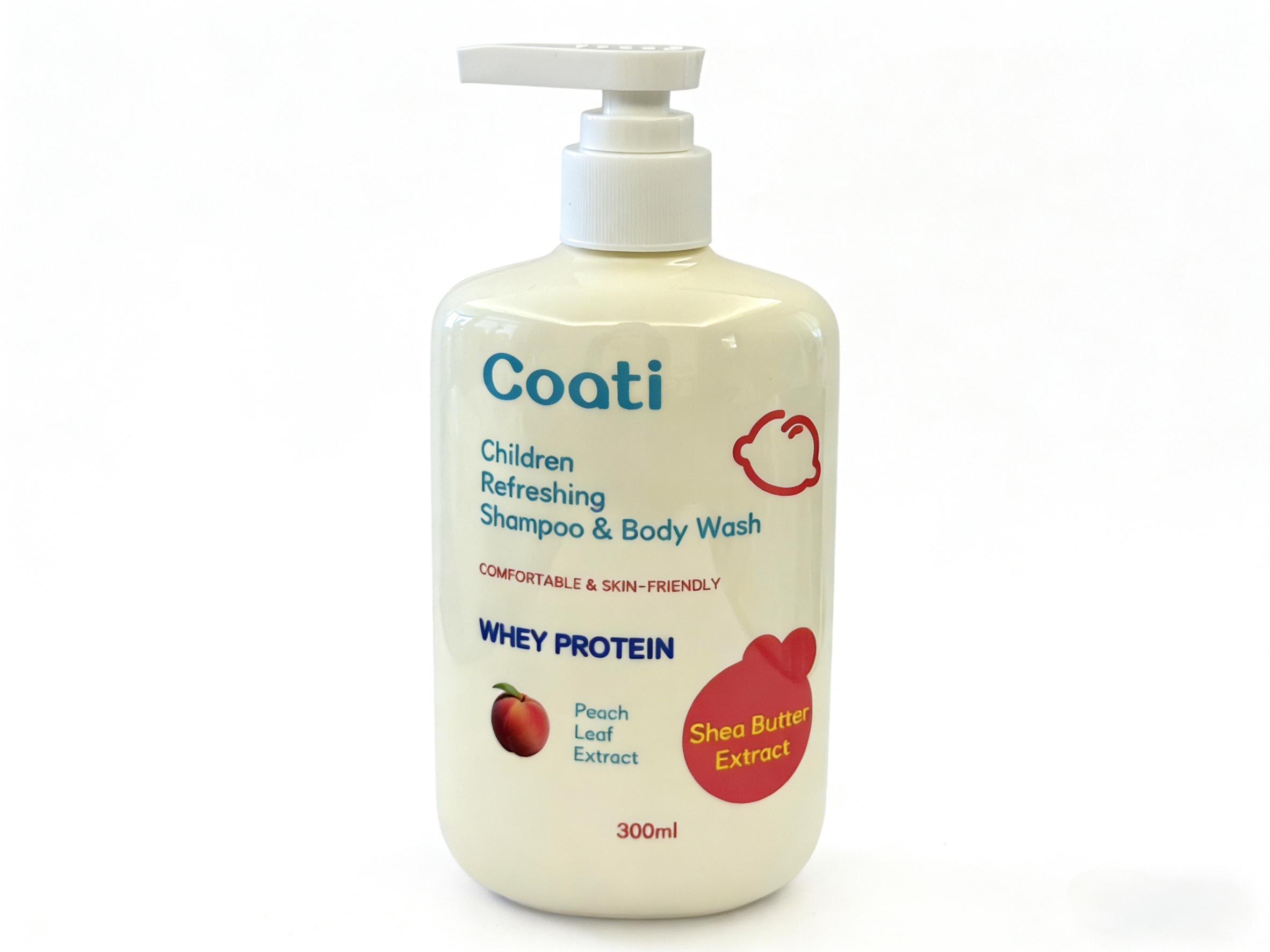 300ml Refreshing shampoo and Body Wash, Baby Shampoo and Body Wash 2-in-1, Gentle and non-irritating shampoo and Body Wash for children, Shampoo and Body Wash gel