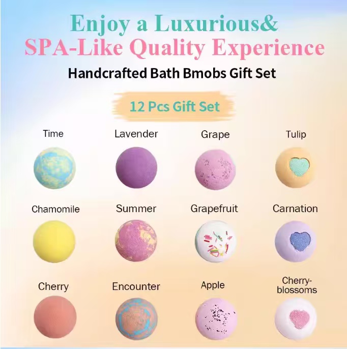 Cross-border bath explosion Salt Rainbow bath Salt Essential Oil Bath Bath Ball bath fizzer Bath Salt Ball Bath Salt Ball Bath Salt Ball Foreign Trade bath bombs full figure