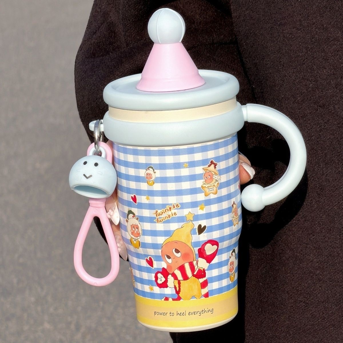 Large-capacity star-shaped insulated cup, cute student girl, high appearance level, new handle straw, 304 water cup, stainless steel, others pic 7