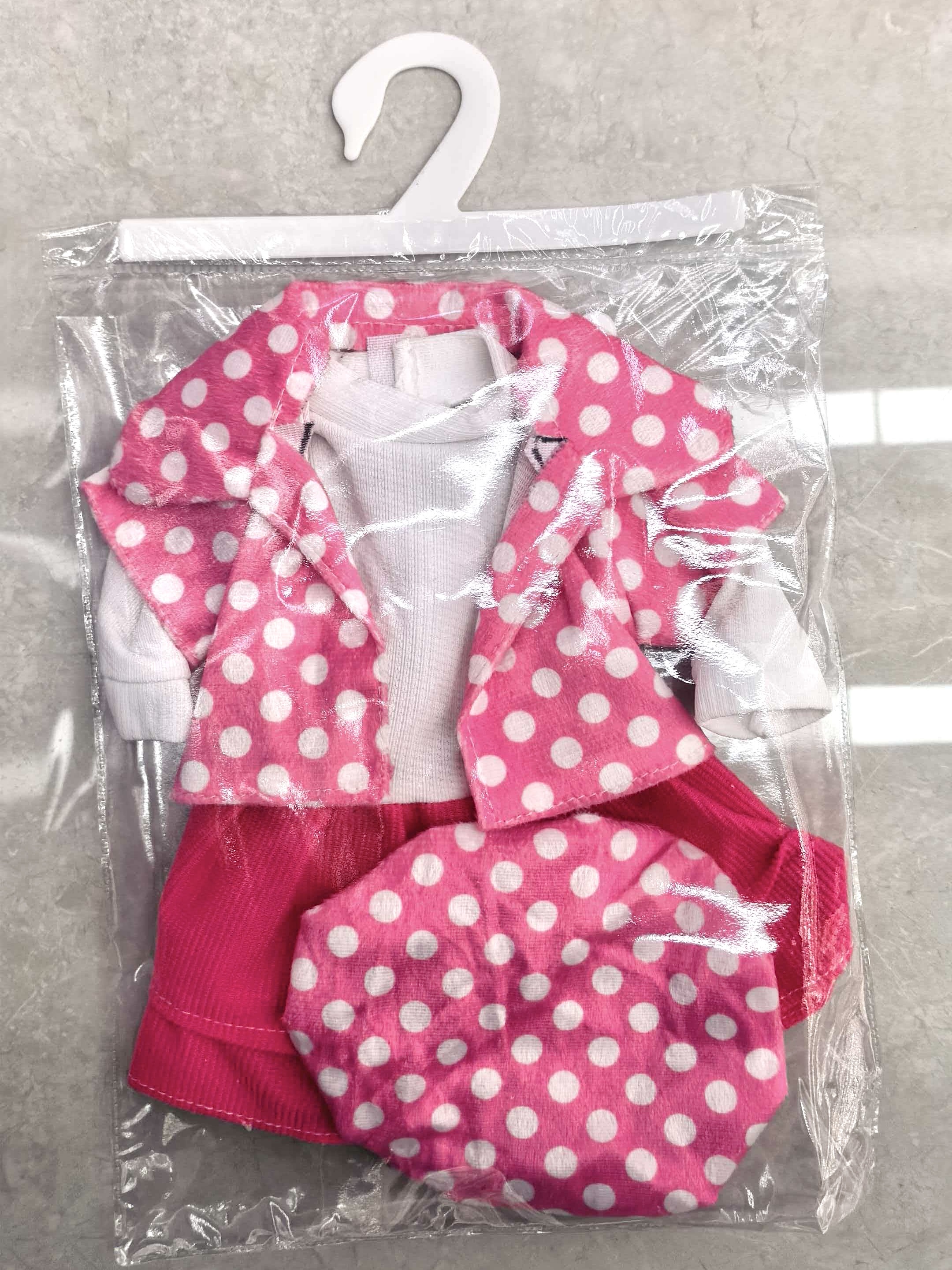 18-inch and 20-inch four-piece mixed style baby clothes, realistic girl dolls, plaid baby clothes