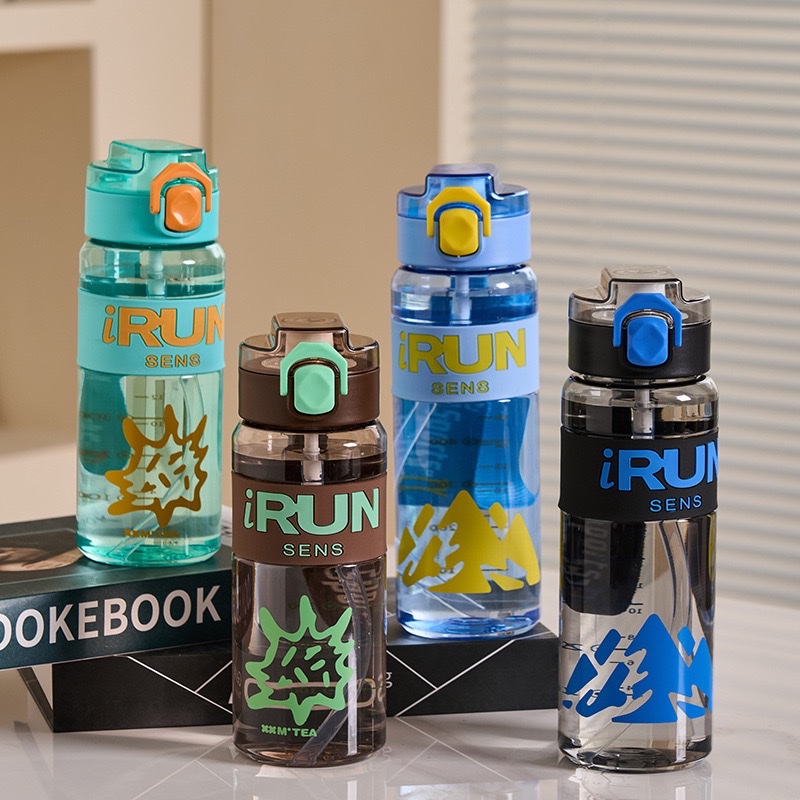 Outdoor large-capacity plastic cup, sports water bottle, space pot, hand-held fitness water cup, double-drinking portable straw cup, other TY-0109-493/TY-0110-493