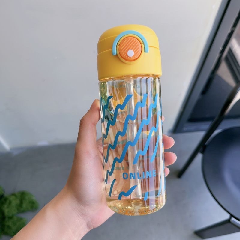Women's simple and compact water cup, men's anti-drop portable student straw cup, high-temperature resistant drinking cup, plastic portable cup pic 20