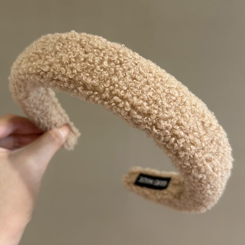 秋冬仿羊羔毛发箍毛绒款发箍女头箍压发卡发捆头饰发饰高颅顶仙女潮流详情图4