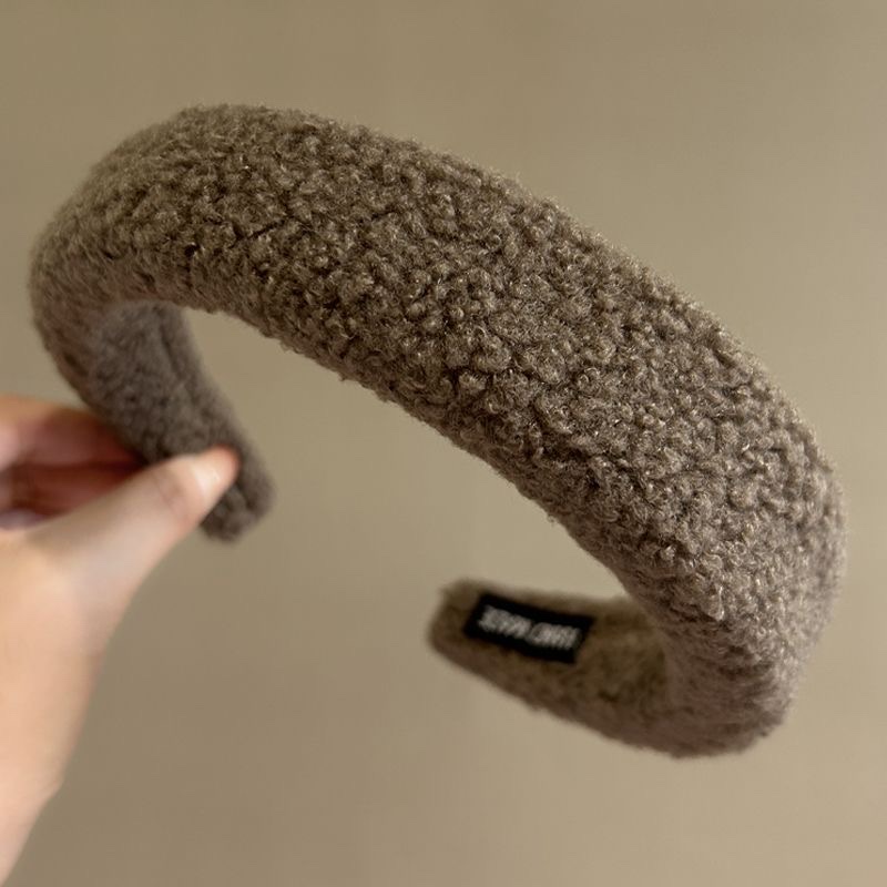 秋冬仿羊羔毛发箍毛绒款发箍女头箍压发卡发捆头饰发饰高颅顶仙女潮流详情图3