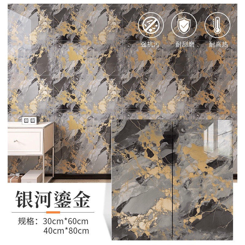 Self-adhesive wallpaper for waterproof and moisture-proof imitation tiles, bathroom wall renovation, bedroom wall decoration, and cozy background wall decoration detail image 11