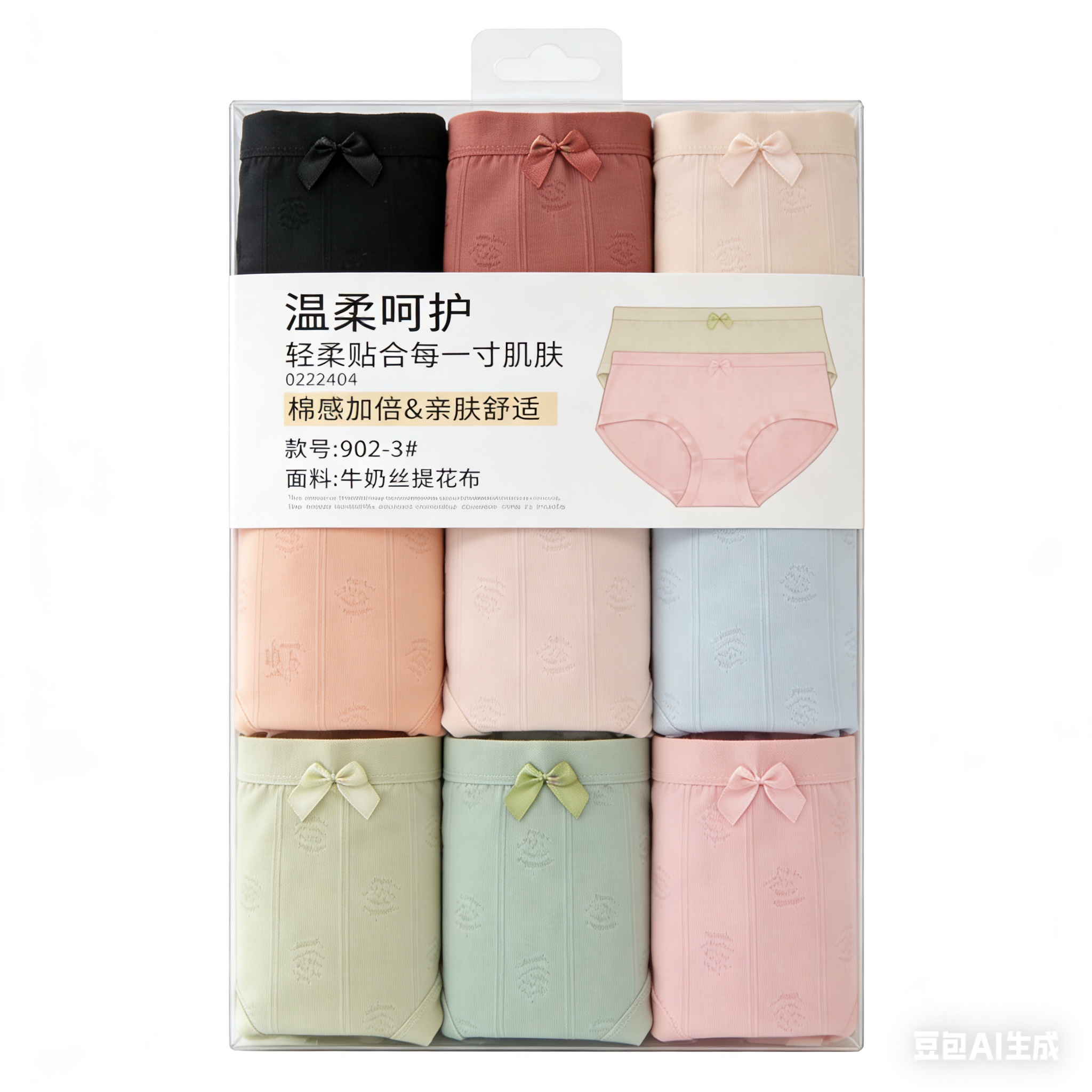 902-3#牛奶丝提花内裤 厂家直销 量大从优 好卖不压货 批发爆款 舒适好穿 回购率超高 颜值高 details Picture