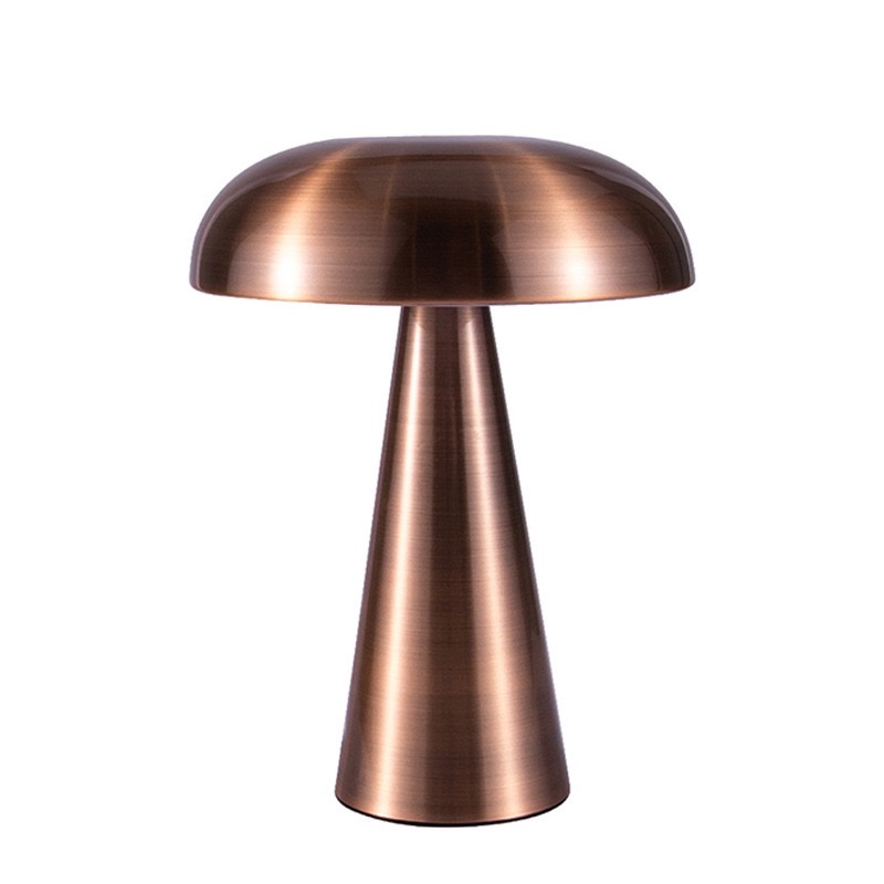 Mushroom metal night light, LED red mushroom table lamp, three-tone light, study and bar atmosphere table lamp, Danish mushroom table lamp, night light, pat light, base night light Item Picture