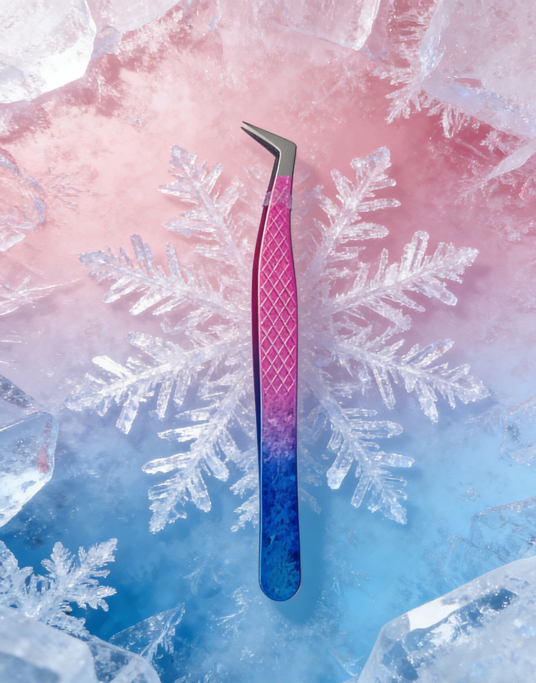 navina雅维雅冰花高精密种植睫毛镊子美睫师专用7字夹幻彩渐变夹