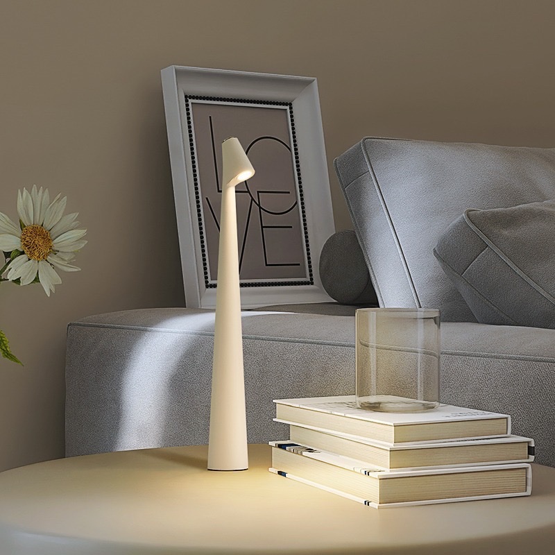 Designer Gao Fushuai desk lamp, light luxury reading desk lamp, charging desktop ambient light, bedroom bedside desk lamp, decorative night light, patting light, base night light, night light Specification image