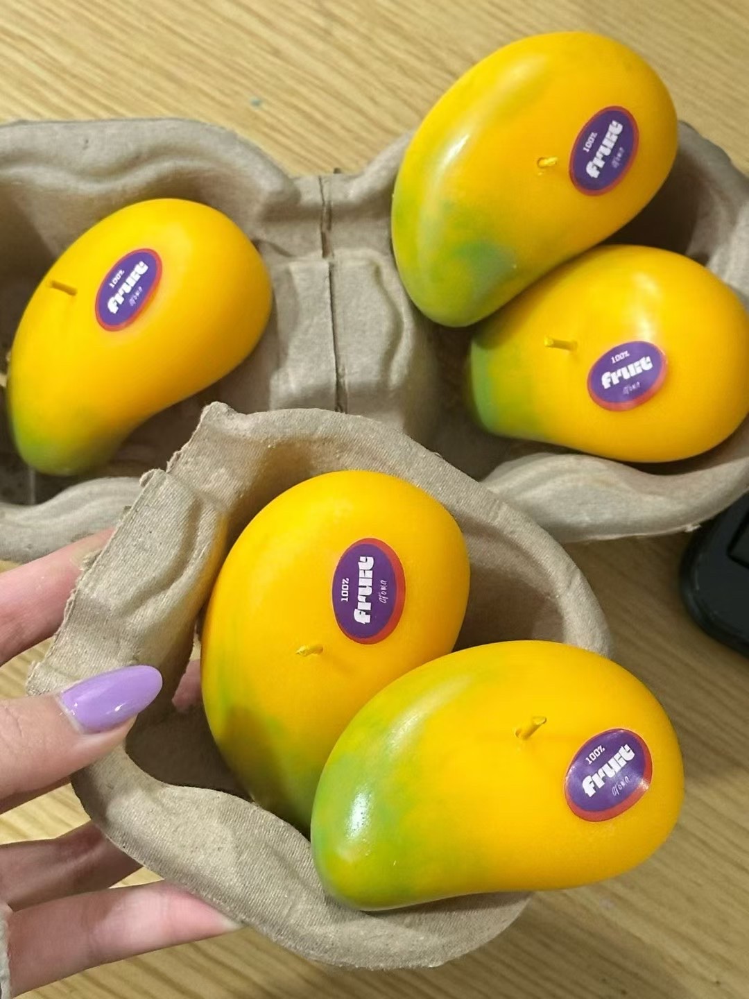 芒果香薰蜡烛水果蜡烛氛围感生日礼物节日礼物摆件