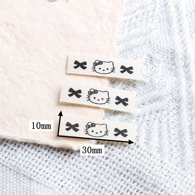 Cute graphic woven labels, fabric labels, back labels of clothes, DIY handcrafted bags, socks, decorative accessories Specification image