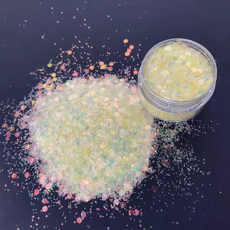 Best-selling gold onion powder, glitter powder, wearable nail art accessories, sequined glitter powder detail image 9