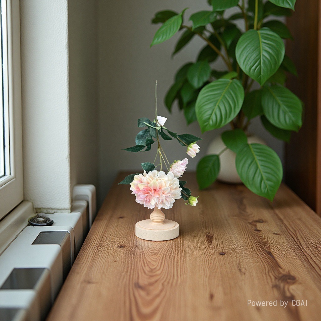 国外墓碑仿真花环清明花塑料仿真盆景茉莉仿真花180g