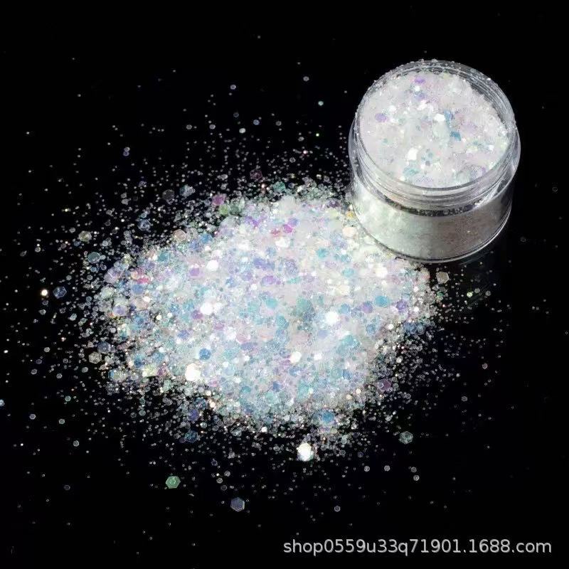 Best-selling gold onion powder, glitter powder, wearable nail art accessories, sequined glitter powder detail image 4