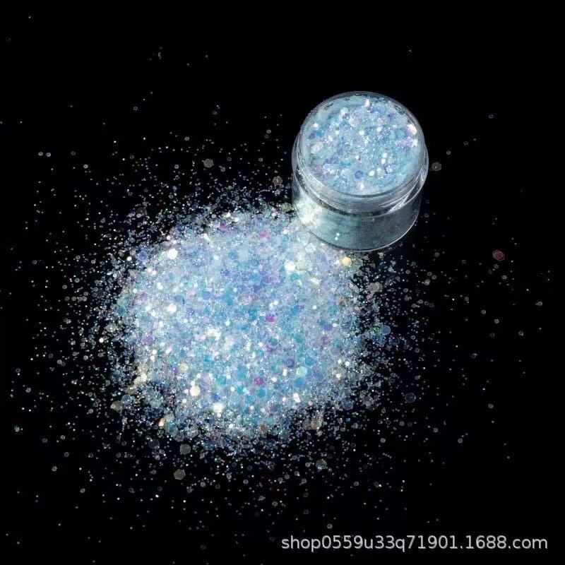 Best-selling gold onion powder, glitter powder, wearable nail art accessories, sequined glitter powder Item Picture