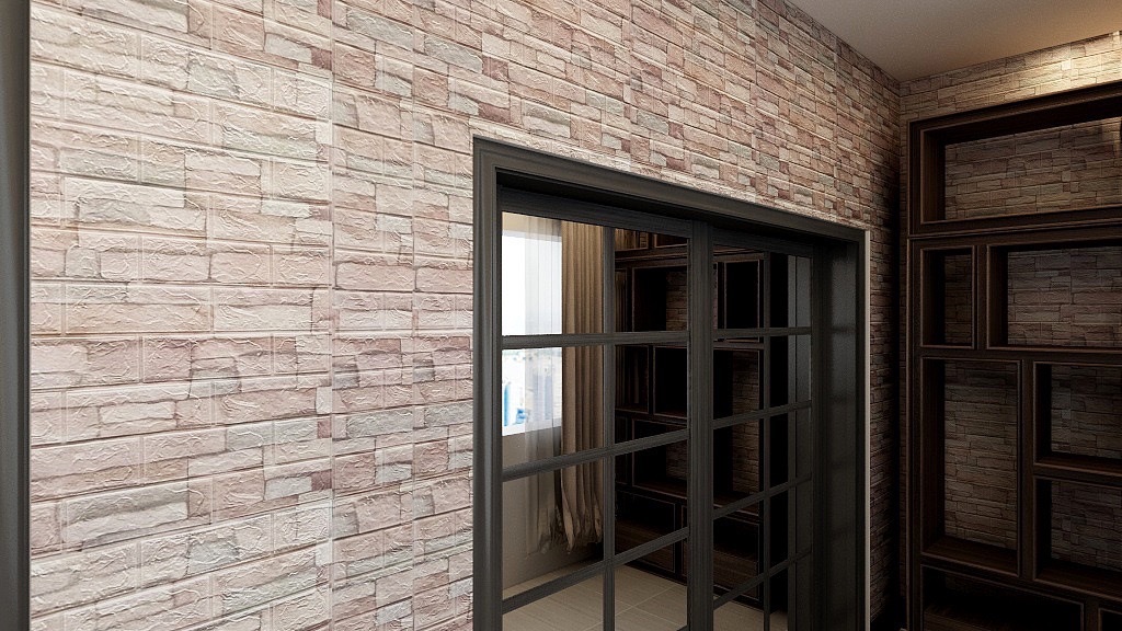 Cross-border brick-textured self-adhesive wallpaper, 3d stereoscopic small-sized foam wall stickers, waterproof renovation, old wall wallpaper wholesale detail image 4