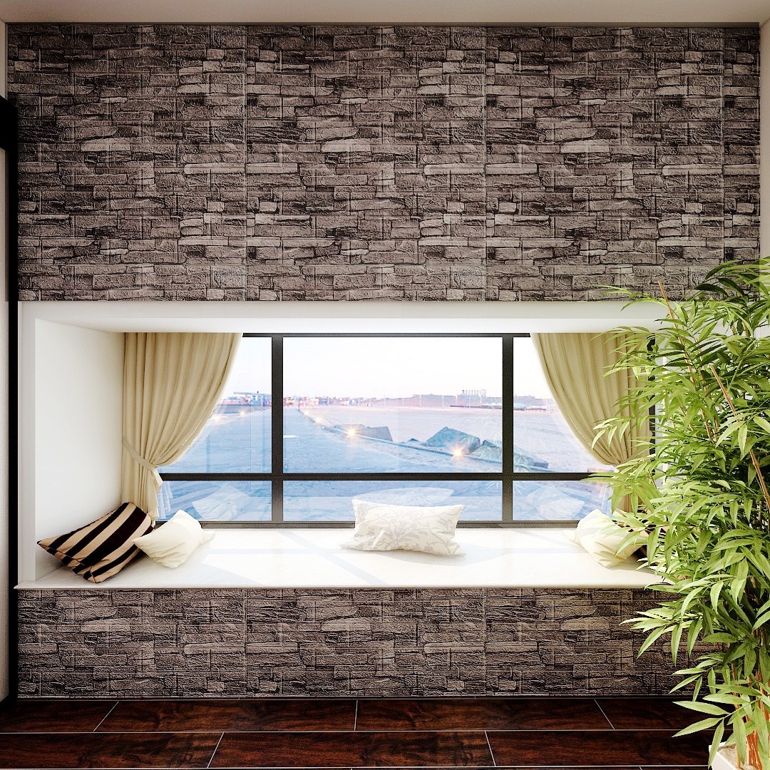 Cross-border brick-textured self-adhesive wallpaper, 3d stereoscopic small-sized foam wall stickers, waterproof renovation, old wall wallpaper wholesale detail image 5