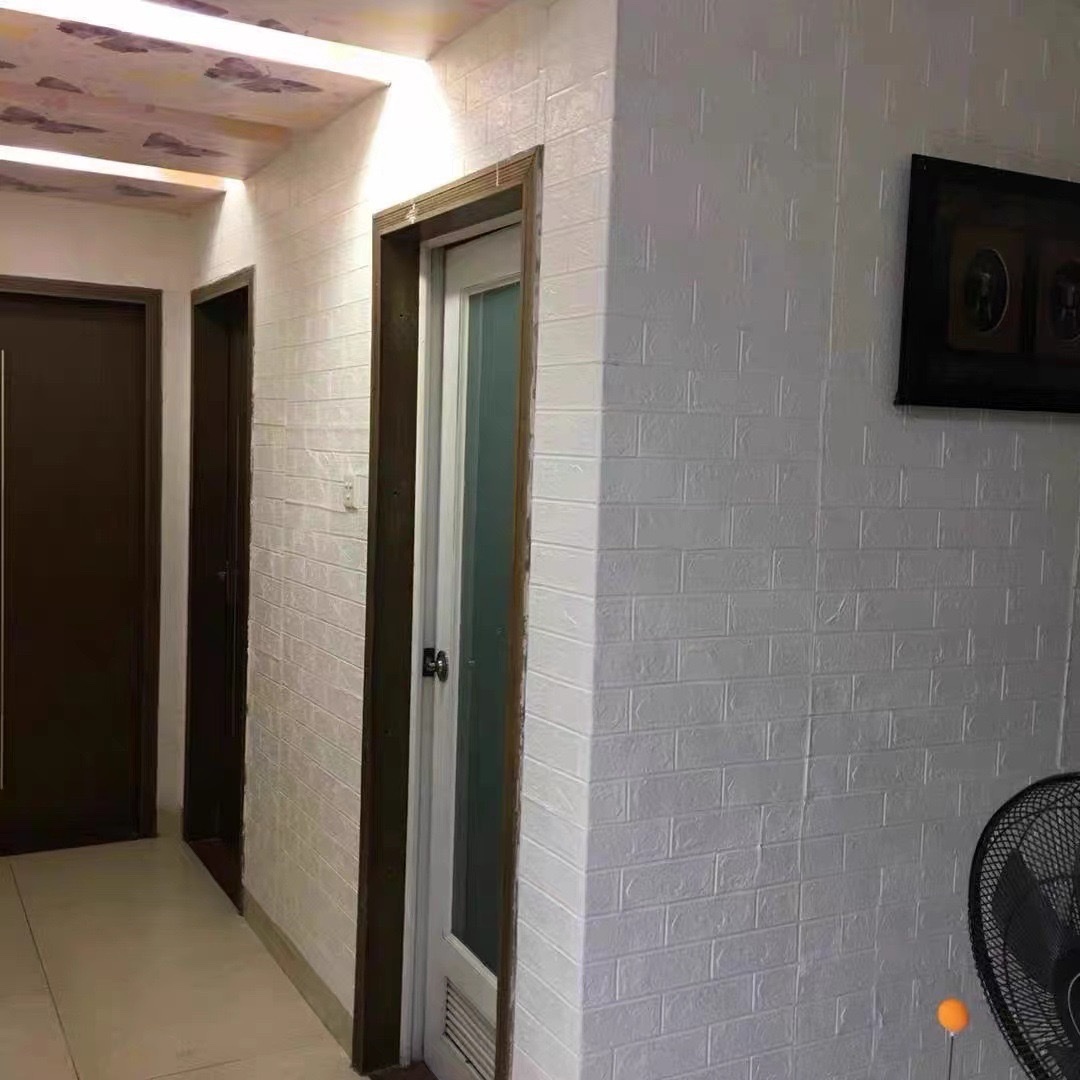 Cross-border brick-textured self-adhesive wallpaper, 3d stereoscopic small-sized foam wall stickers, waterproof renovation, old wall wallpaper wholesale detail image 6