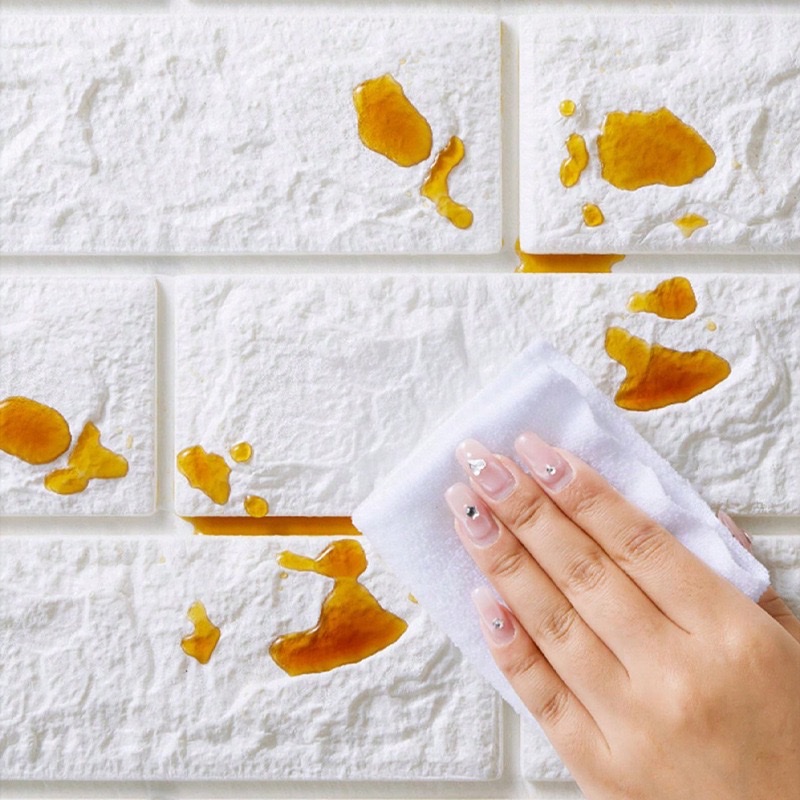 Cross-border brick-textured self-adhesive wallpaper, 3d stereoscopic small-sized foam wall stickers, waterproof renovation, old wall wallpaper wholesale details Picture