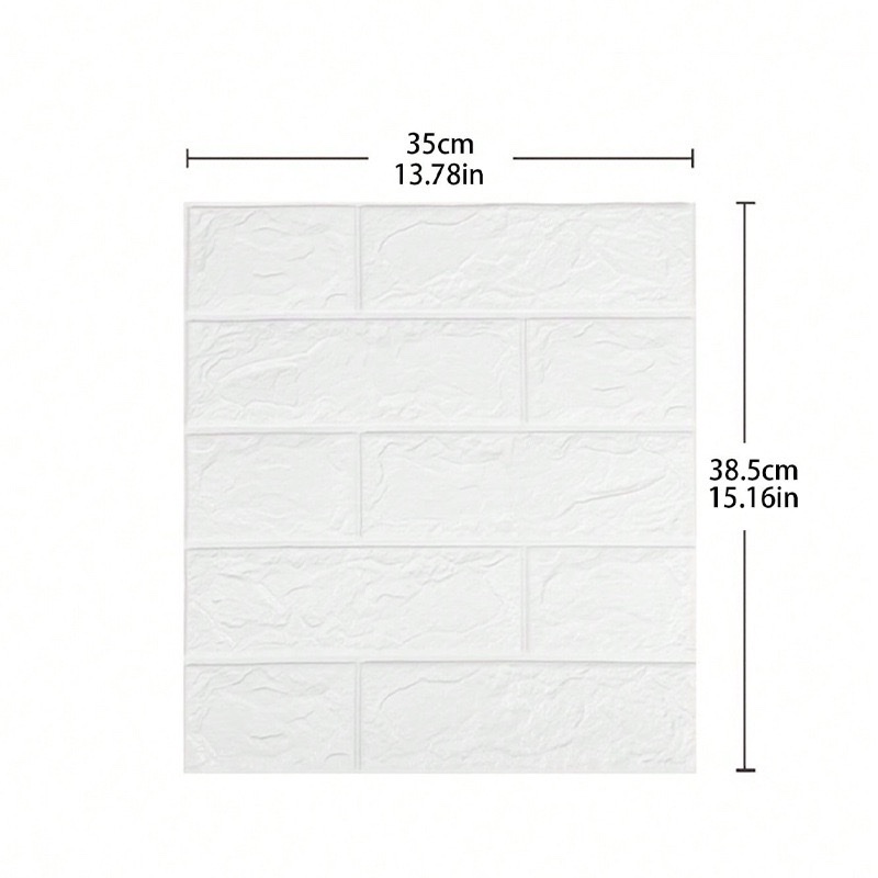 Cross-border brick-textured self-adhesive wallpaper, 3d stereoscopic small-sized foam wall stickers, waterproof renovation, old wall wallpaper wholesale Item Picture