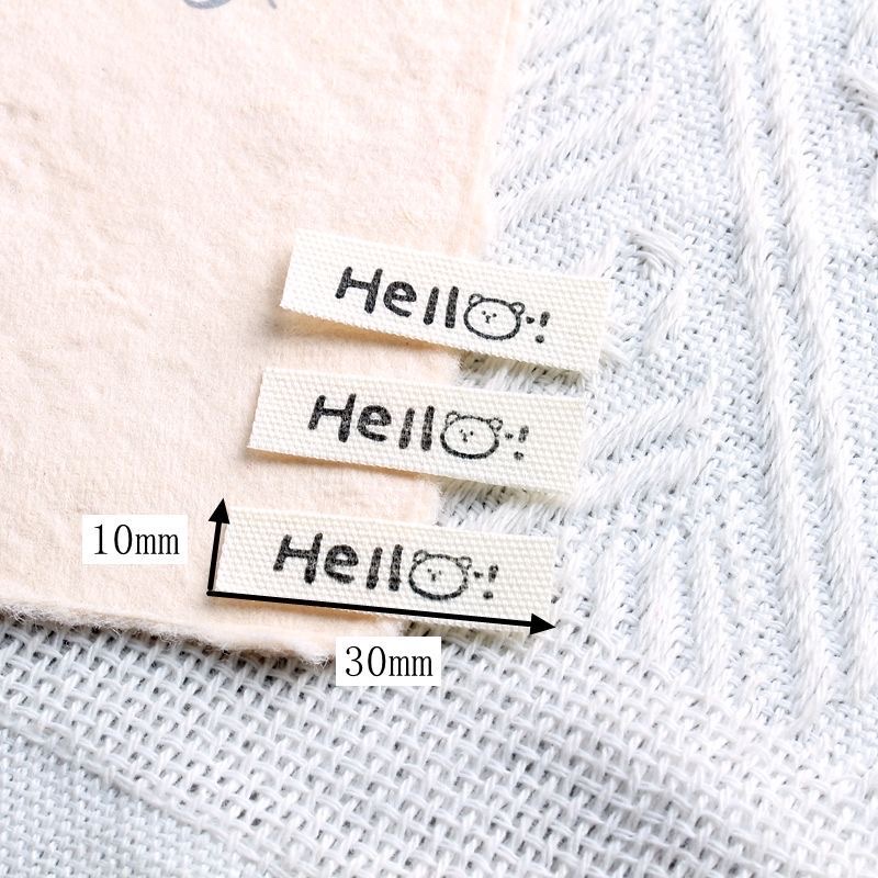 Cute graphic woven labels, fabric labels, back labels of clothes, DIY handcrafted bags, socks, decorative accessories