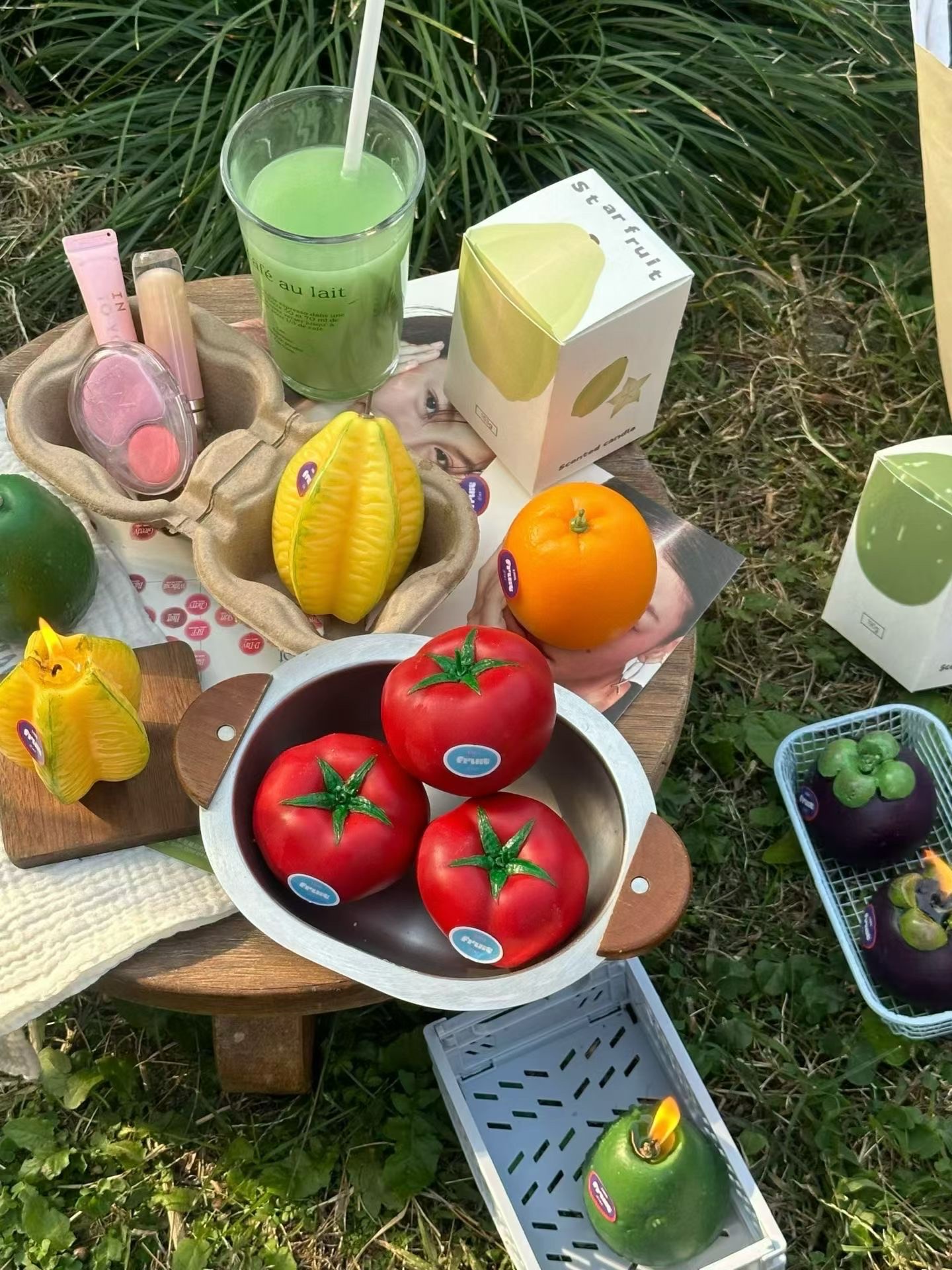 Mango scented candles, fruit candles, atmosphere, birthday gifts, festival gifts, and decorative items Application Scenario