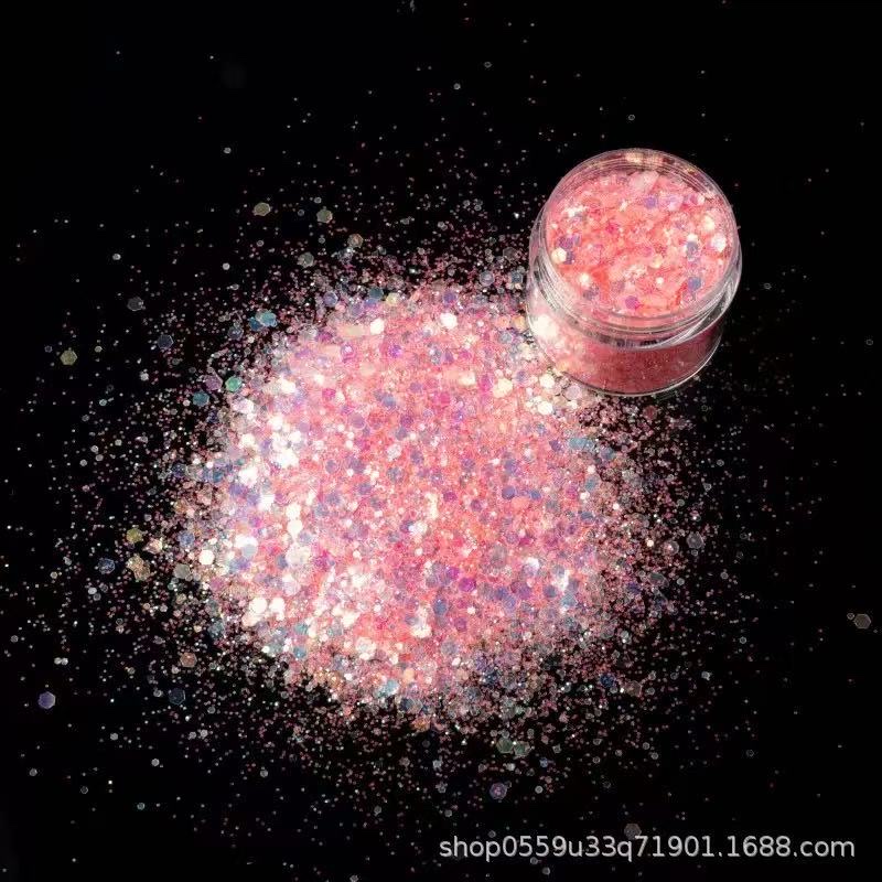 Best-selling gold onion powder, glitter powder, wearable nail art accessories, sequined glitter powder detail image 2