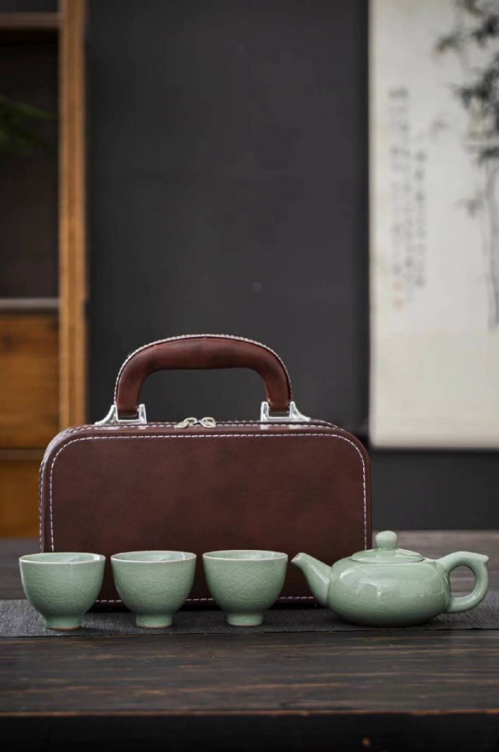 宫廷茶具套装旅行茶具茶器便携礼盒送礼佳品 礼品包装盒 可定制各种logo茶具套装旅行套装茶具功夫茶产品图