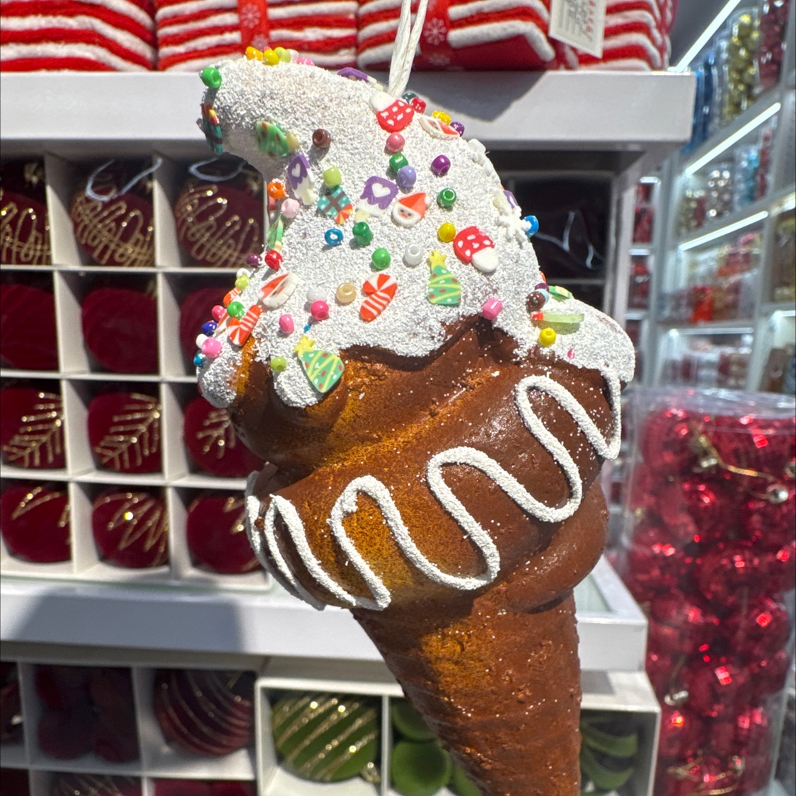 Gingerbread series ice cream pendants, Christmas supplies, Christmas tree products details Picture