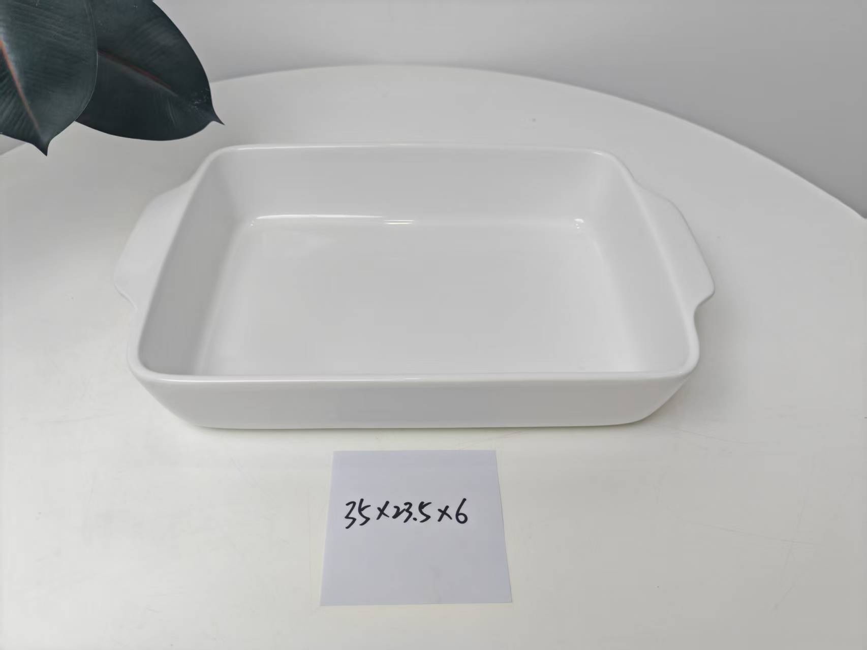 方圆陶瓷白色酒店瓷白色烤盘现货