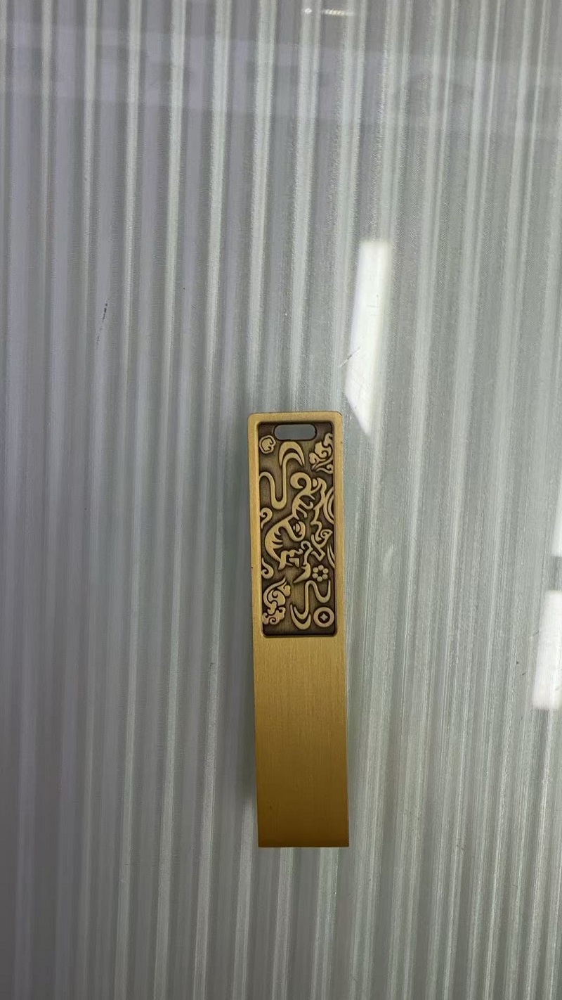 国潮 复古中国风 黄铜仿古U盘福字窗花 U盘34354