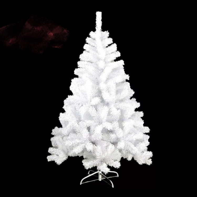 White PVC Christmas tree, 1.8-meter encrypted luxury Christmas tree, white Christmas tree with three sections and 6cm leaf width, 800 leaves Application Scenario