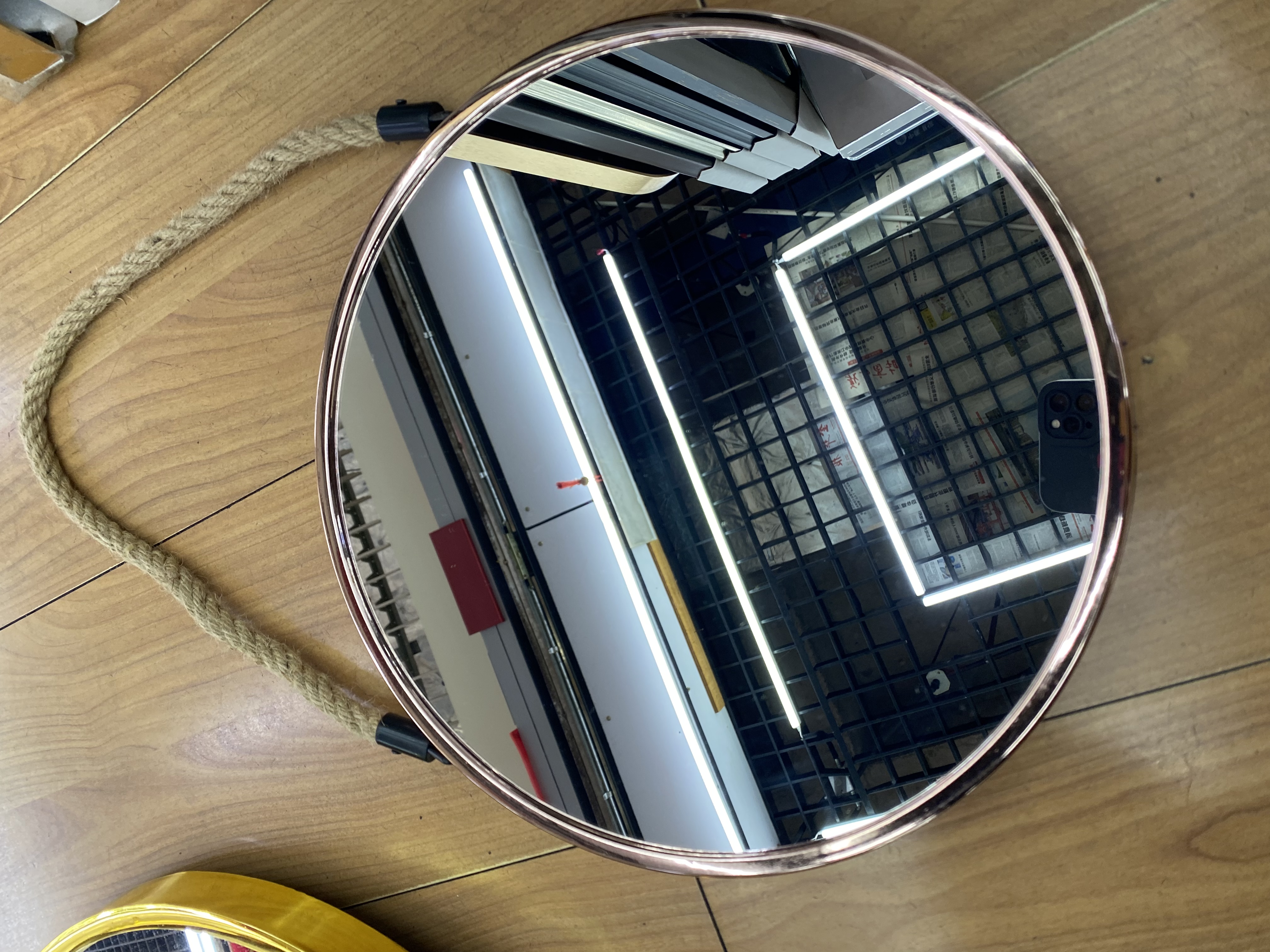 故宫文创亚克力镜带灯光全身镜镜框镜子