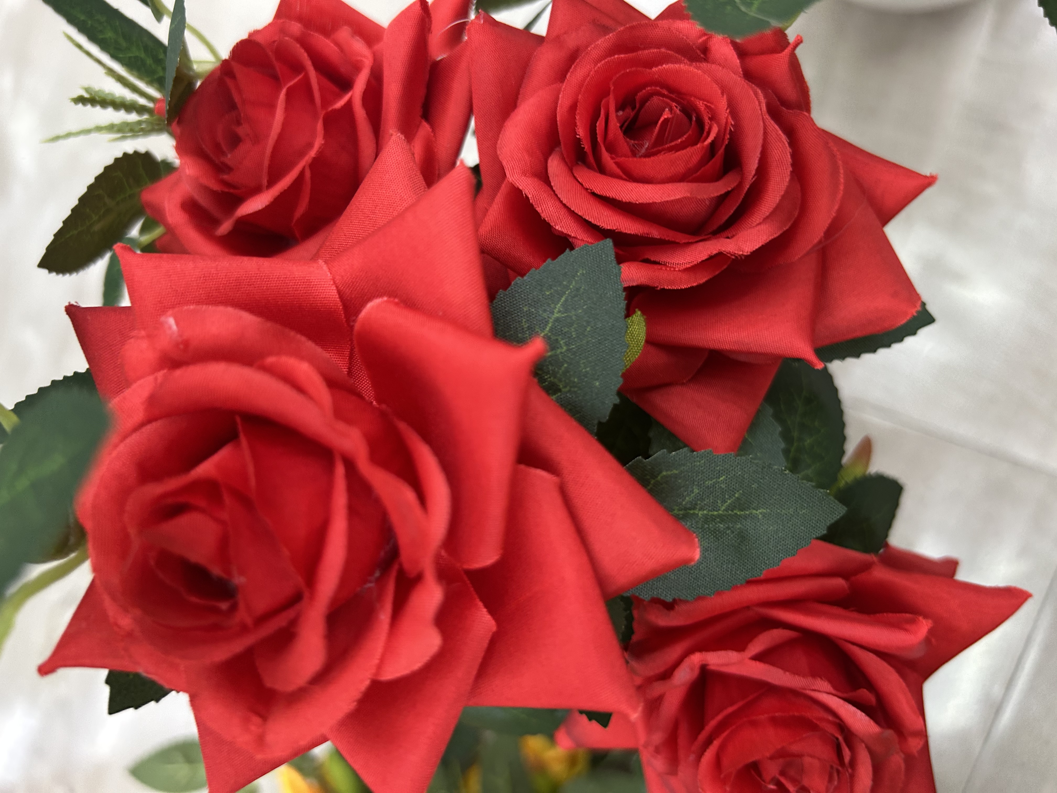 Rose simulation bonsai, ceramic POTS, flower POTS, pine leaves, desktop small bonsai, office appliances detail image 3