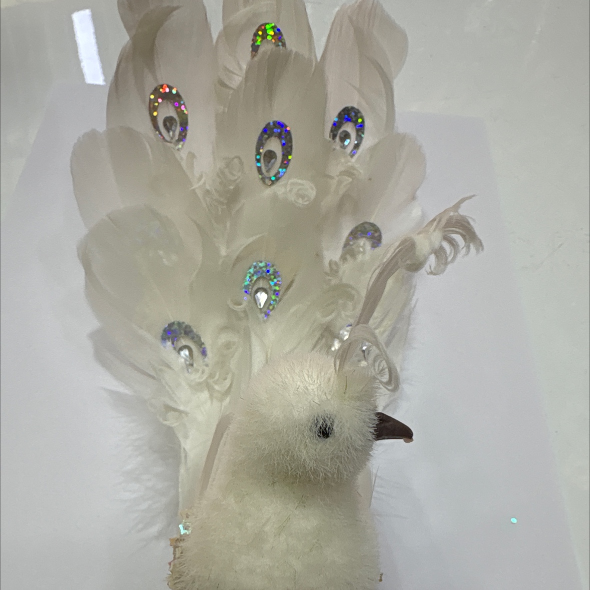 仿真羽毛泡沫孔雀 园林园艺橱窗装饰工艺品摆件 圣诞节装饰仿真鸟 