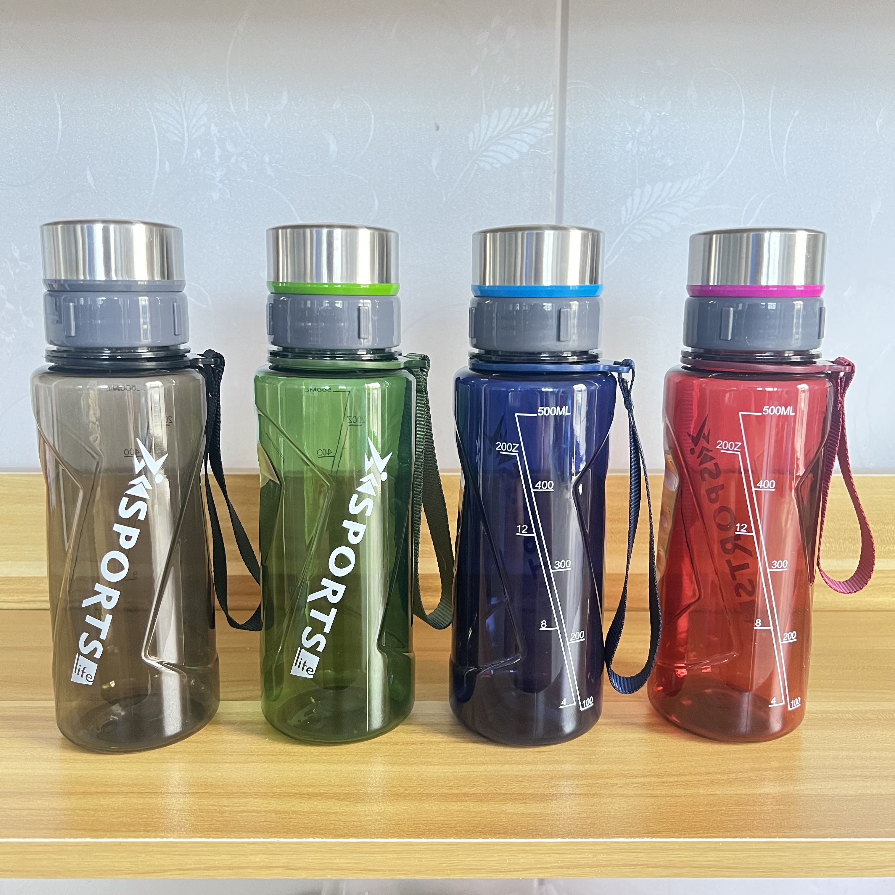 New popular sports water bottles for foreign trade, outdoor portable 500ml and 620ml explosion-proof and leak-proof lightweight sports water cups thumbnail