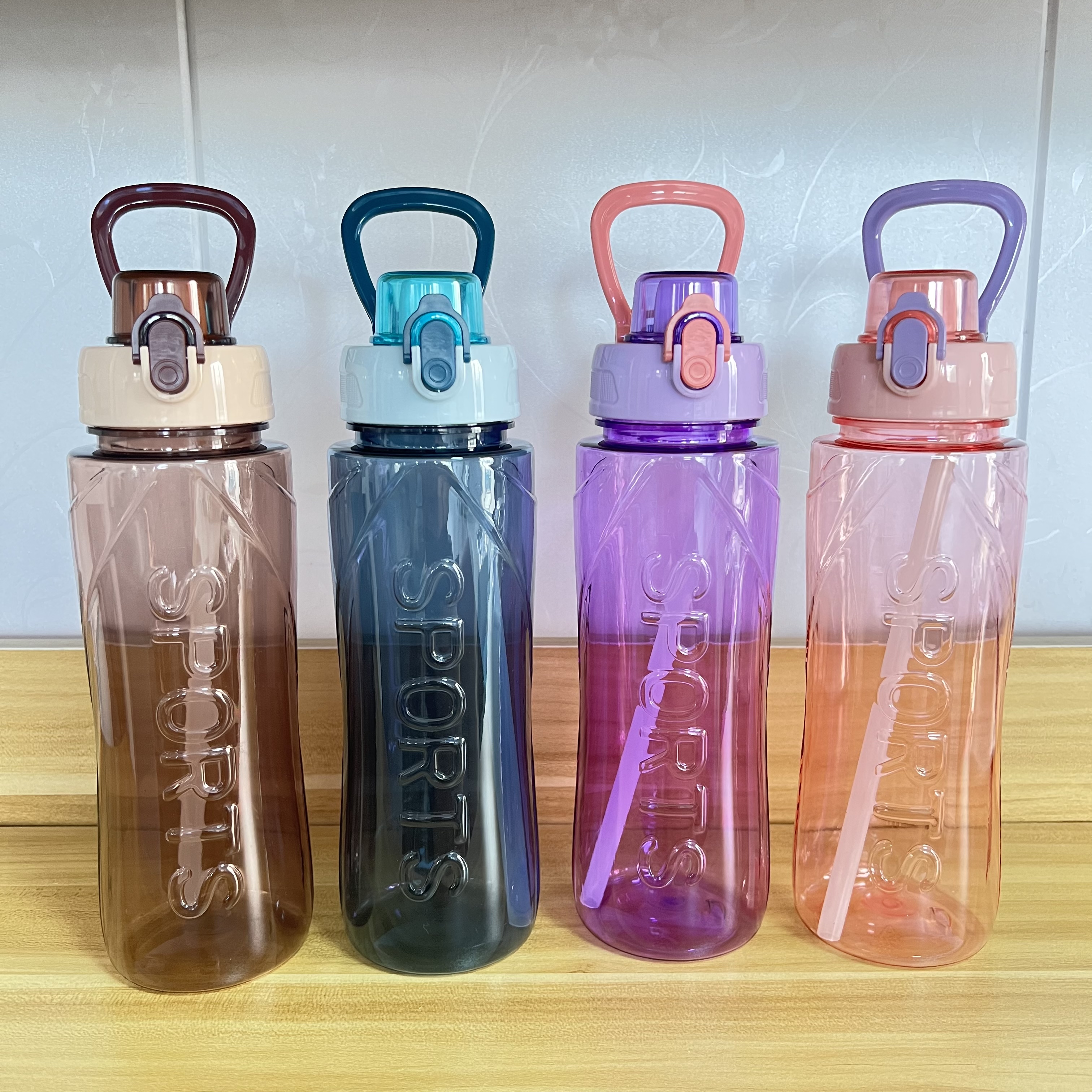 New best-selling foreign trade water cups, space cups, large-capacity eco-friendly space cups, high-temperature resistant and unbreakable sports water cups, sports water bottles, straw cups from Hua 'an manufacturer Item Picture