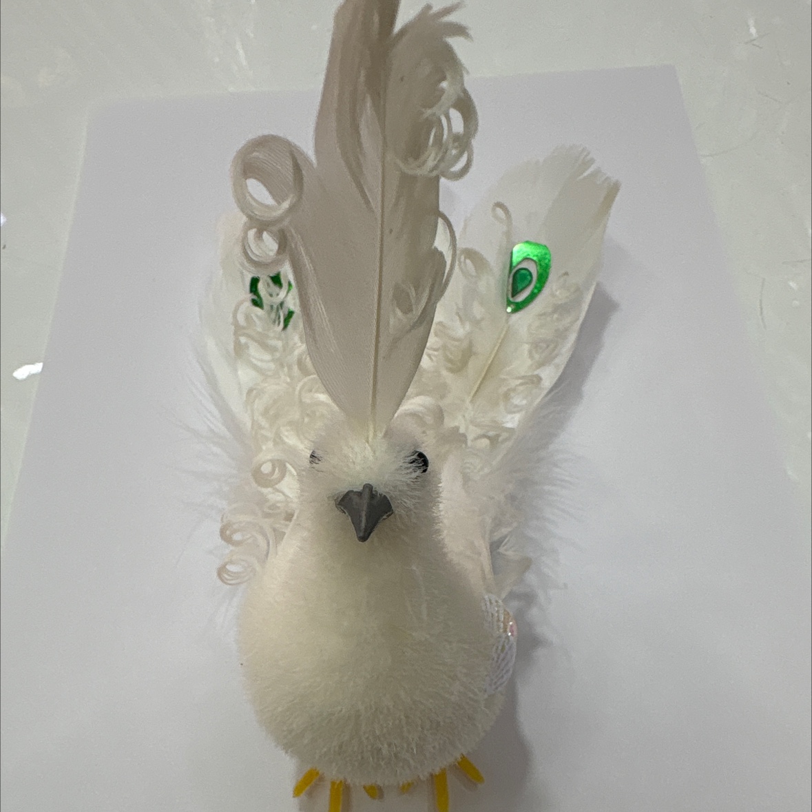 圣诞树装饰小鸟彩色羽毛仿真小鸟园艺树枝装饰道具摆设鸟场景挂件 