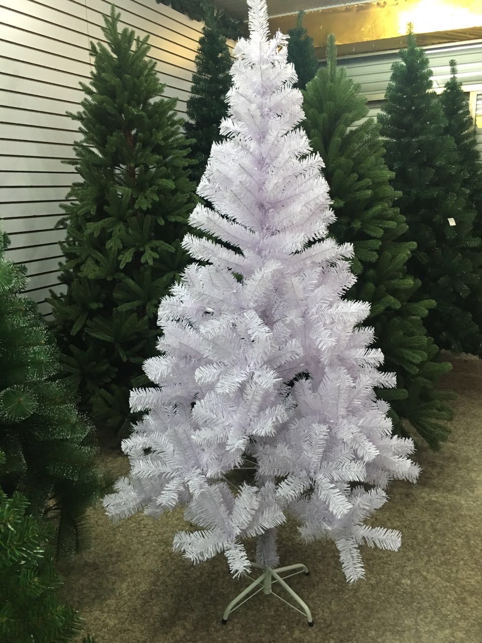 White PVC Christmas tree, 1.8-meter encrypted luxury Christmas tree, white Christmas tree with three sections and 6cm leaf width, 800 leaves Specification image