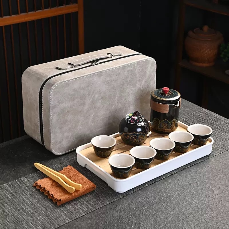 宫廷茶具套装旅行茶具茶具套装茶器礼盒便携茶具套装旅行茶具茶具茶器礼品定制logo 细节图