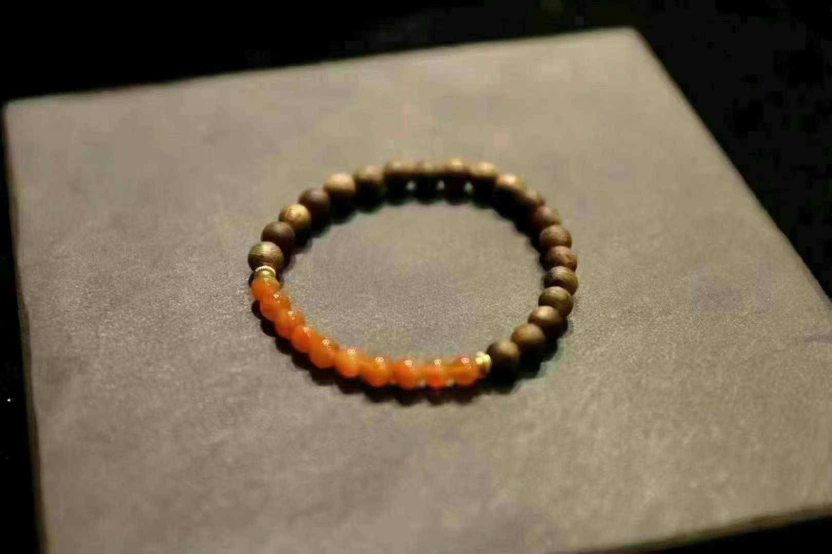 原创手作  绿奇楠沉香手串文玩手串详情图2