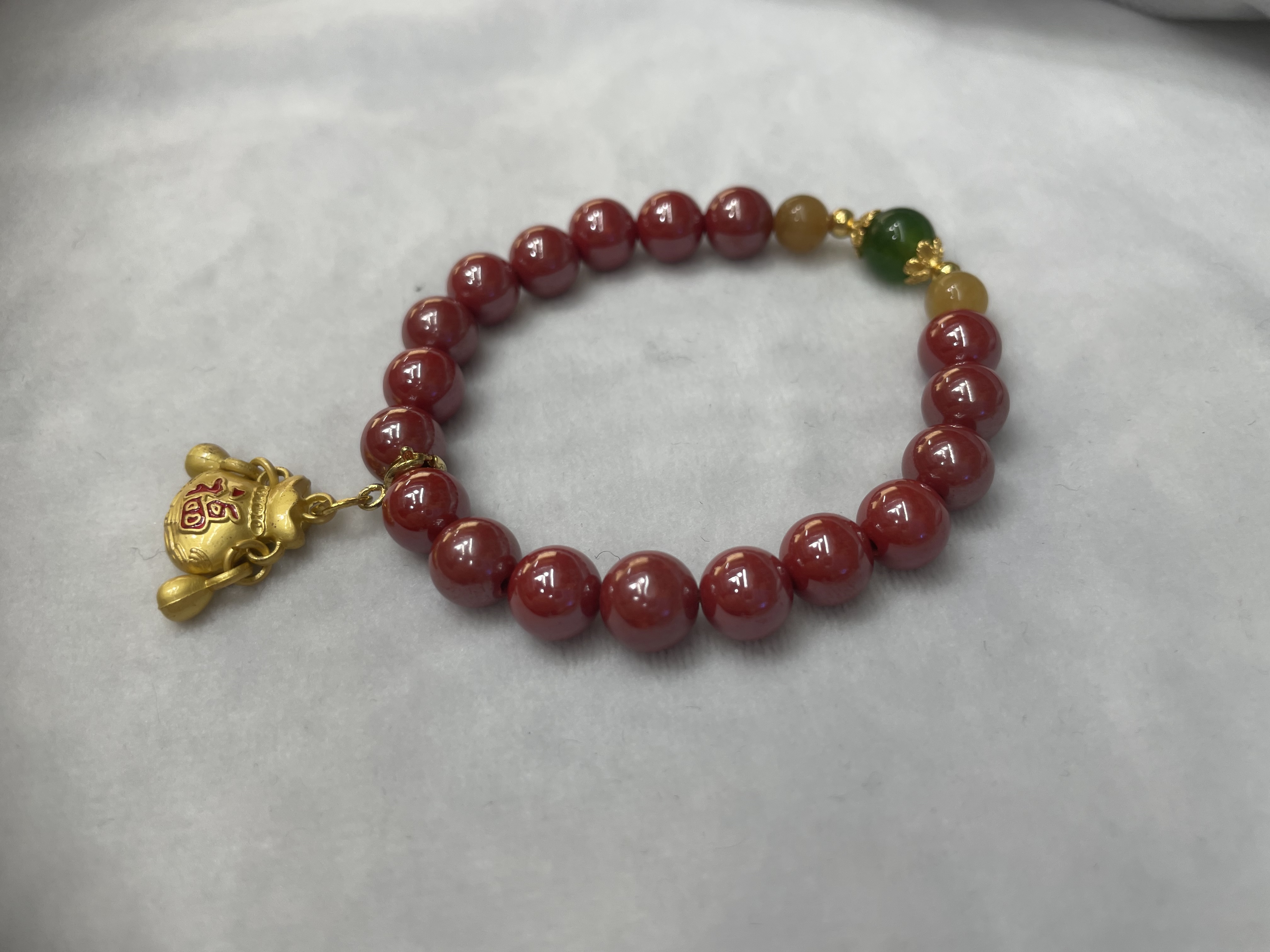 Red cinnabar bracelet for women in 2026, a red bracelet and jewelry gift for ladies details Picture