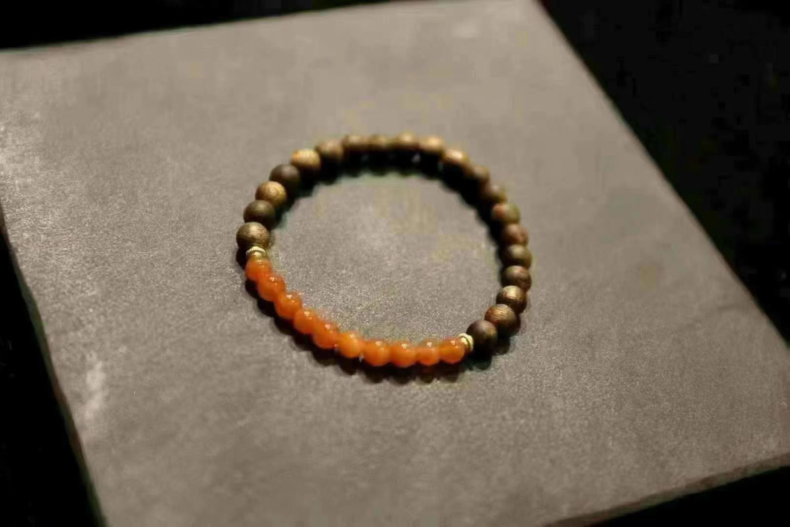 原创手作  绿奇楠沉香手串文玩手串详情图3